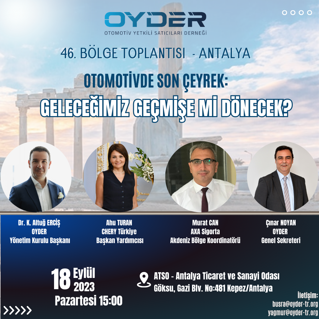 OYDER 46. Bölge Toplantısı - 18 Eylül 2023 Antalya